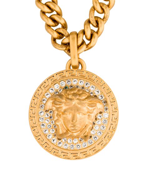 versace medusa pendant chain|Versace Medusa necklace.